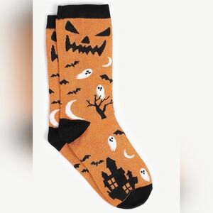 Maurices Jack O Lantern Metallic Crew Socks-NWT